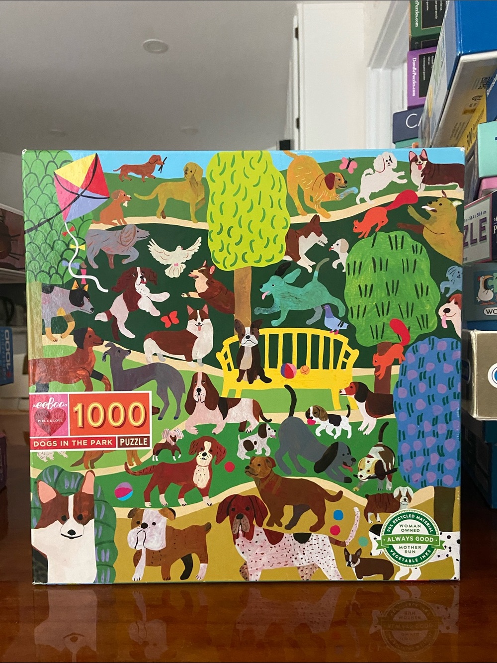 Eeboo Dogs In The Park - 1000 Piece Puzzle